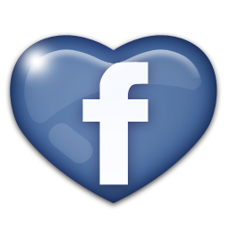 ikona facebook w ksztalcie serca niebieskie serce na nim biala litera f kieruje do grupy na facebook