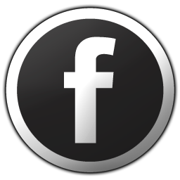 ikona facebook w kolku biale tlo i biala litera f na tym tle